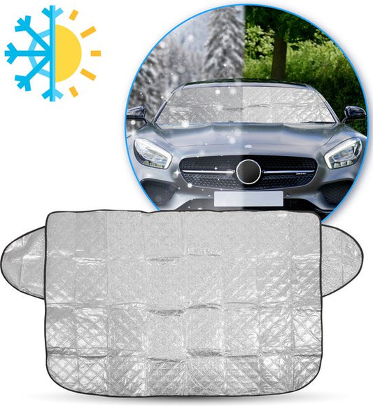 Nuvance - Anti-Vries Deken Auto - Zonnescherm Auto Voorruit - 100 x 145cm - Ijsdeken - Vriesdeken Auto - Voorruithoezen - Auto Accessories