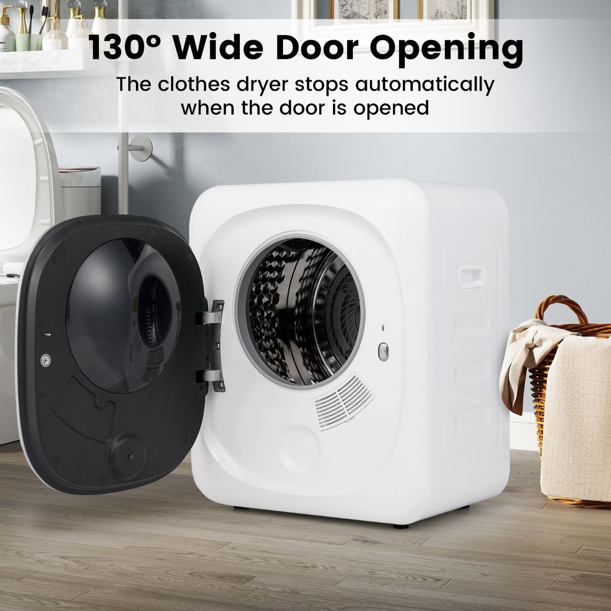 Coast Mini-wasdroger - 5 programma's - oververhittingsbeveiliging - meervoudige filtratie - wit 48 x 40 x 56 cm