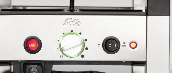 Solis Raclette & Pizza Grill - Gourmetstel 4 Personen - Raclette Gourmet Stel - Tafelgrill met 4 Verschillende Functies