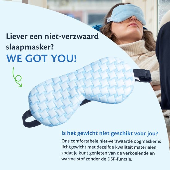 EL-Life Verzwaard Slaapmasker vrouwen & mannen - Oogmasker met verkoelende stof en velvet - Verstelbaar - Slaapmaskers