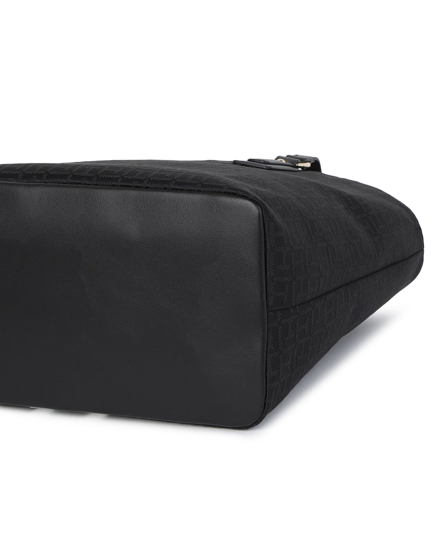 Tommy Hilfiger Jaden Plus Monologo Tote Bag - 100% Polyester - Dames - Handvatten - Ritssluiting - 13x28x33 cm