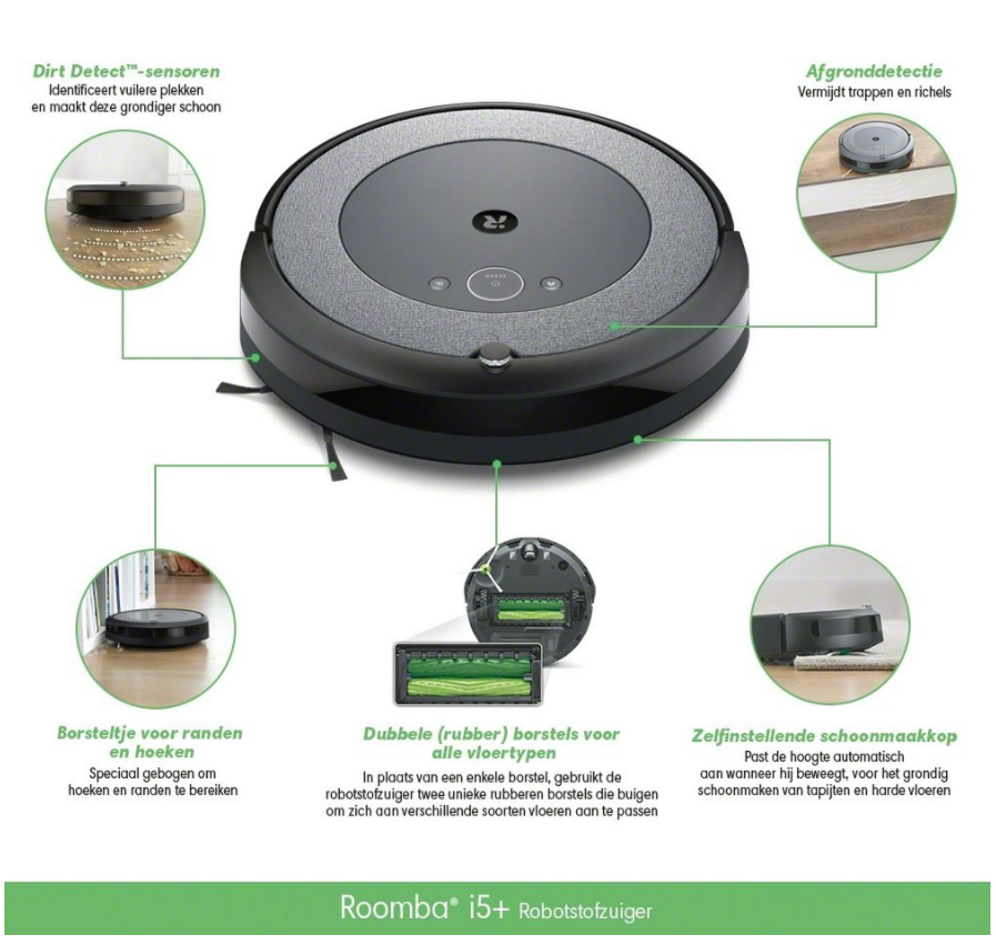 Roomba® i5-robotstofzuiger met wifi-verbinding