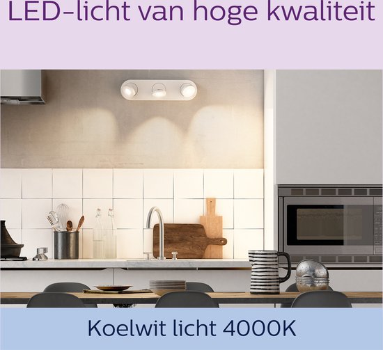 Philips LED Spot - 50 W - GU10 - Koelwit licht - 6 stuks
