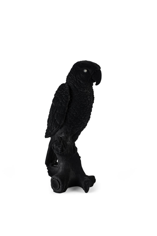 Bold Monkey Papagaailamp - LED - Fluweel & PVC - 17 x 19 x 33cm - Zwart