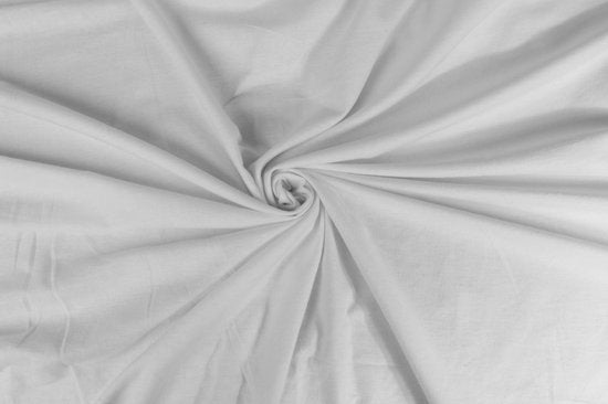 DoubleDry Hoeslaken Flanel 100% Zacht Katoen - Tweepersoons 180x200 cm - Rondom Elastiek - Wit