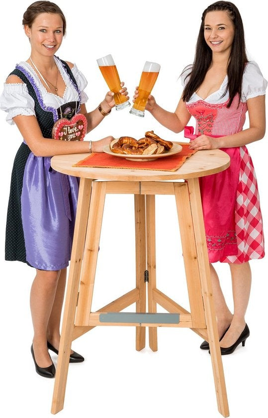 tectake - Party bartafel van massief hout -  403249