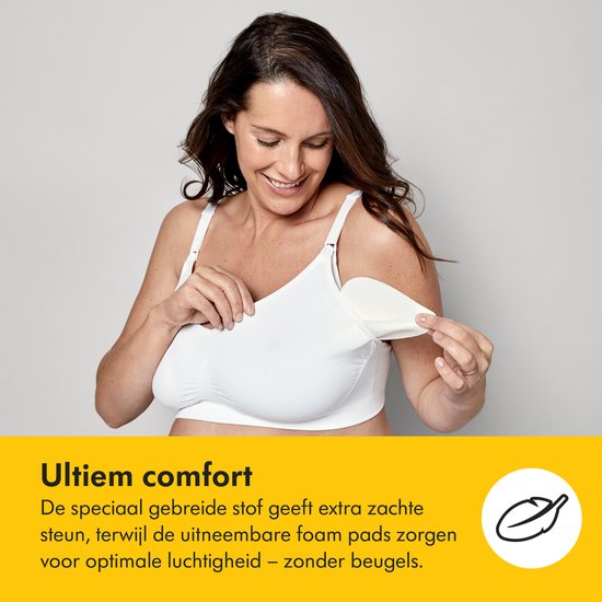 Medela Keep Cool Ultra bh - Naadloze voedingsbh - Zwangerschapsbh met 6 ademende zones - Soft Touchmateriaal – Comfortabel en ondersteunend - Zwart - Maat L
