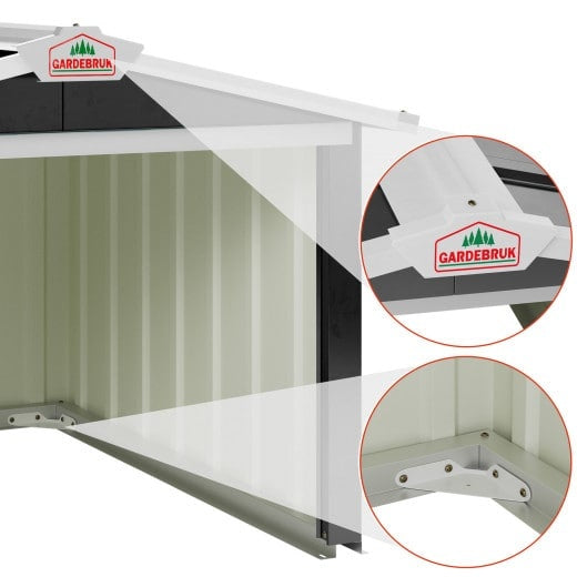 Robotmaaier Garage met Zadeldak 86x100x63cm antraciet