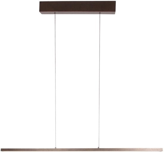 Hanglamp Bande 3994CA cacao LED hanglamp met hoogte-instelling, metaal en elektronica, Steinhauer, 114cm breed