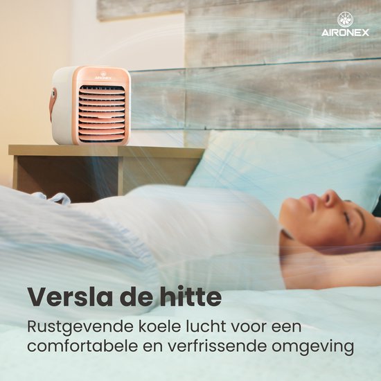 Aironex Draagbare Aircooler – Draadloos – Met Watertank – Luchtbevochtiger Functie