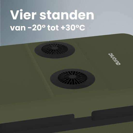 Auronic Koelbox Elektrisch 12V en 230 volt - 40L - Auto - Camping Koelkast - Koelen en Verwarmen - Frigobox - Groen