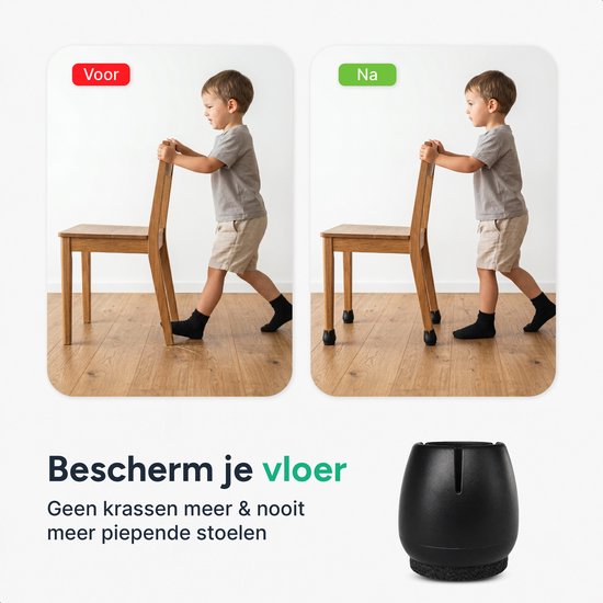 Stoelpoot beschermers - 32 stuks - Sokken - Stoelpootdoppen - Viltjes - Stoeldoppen - Stoelviltjes - Stoel - Rond - Stoelpoten beschermers - Dopjes - Sokjes - Vilt