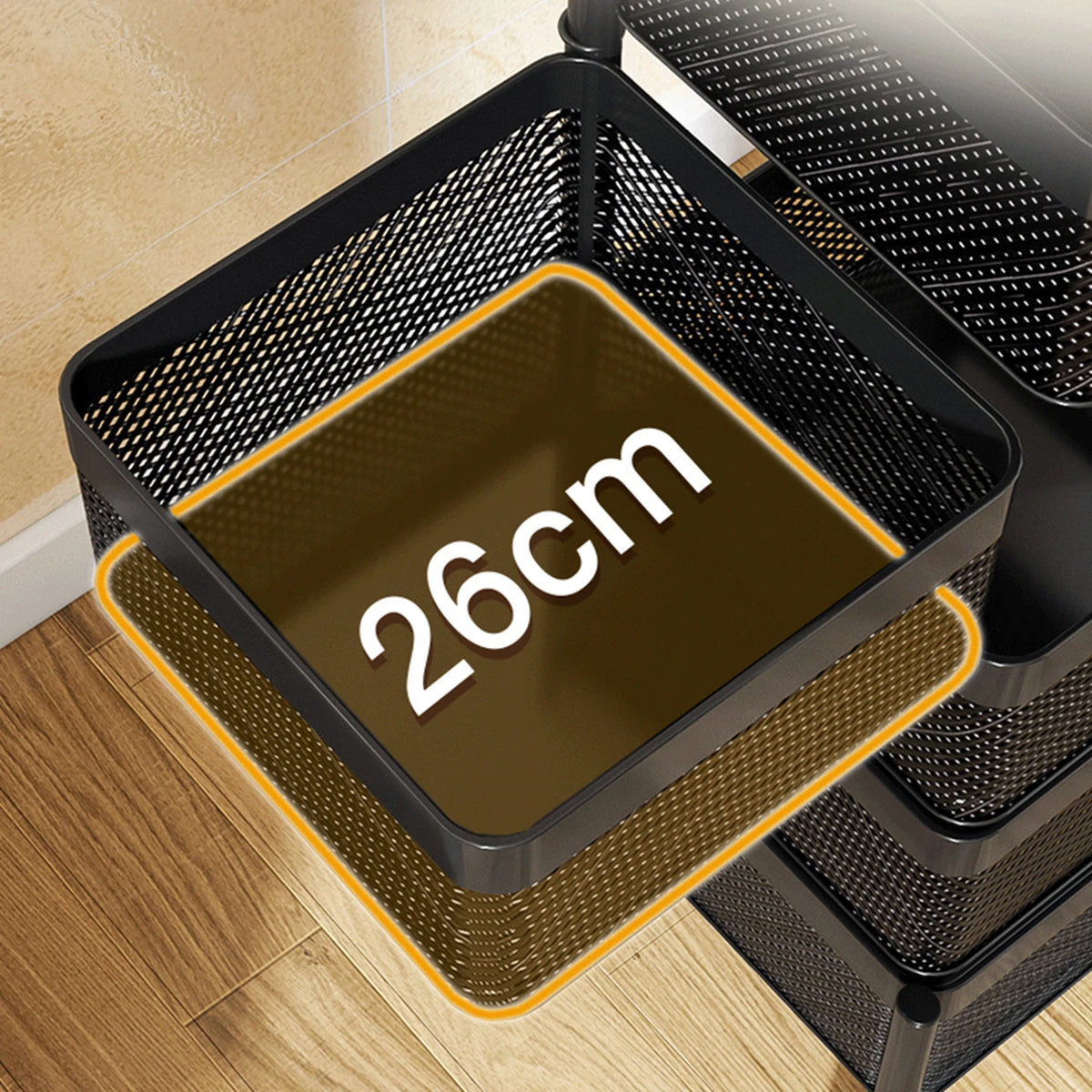 Maxcook Keukenrek Staande Trolley Draaibaar Opbergrek - 5 Lagen Kastplanken