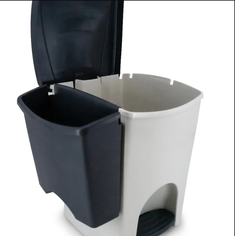 Sp-Berner recycling prullenbak 50 l - 2 compartimenten - kunststof