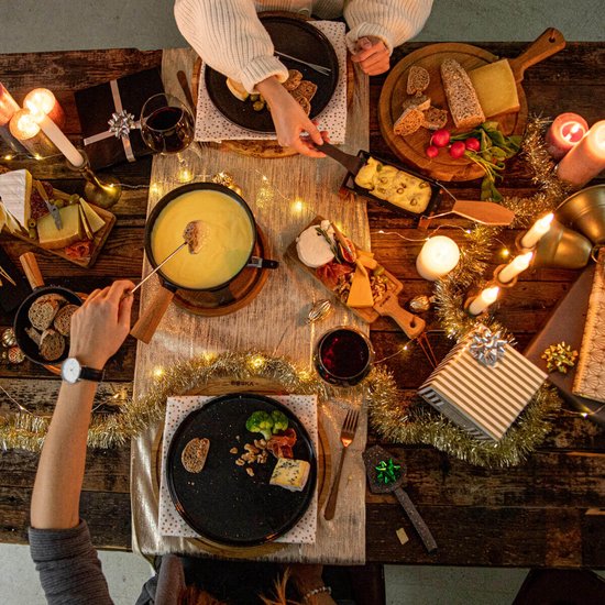 Boska Partyclette Oslo - Raclette set - Eikenhout - Anti-aanbaklaag