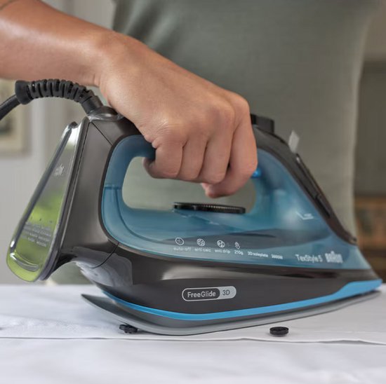 Braun TexStyle 5 SI5256BL - Stoomstrijkijzer - Glijdt Moeiteloos Achteruit - Zelfreinigend - Blauw