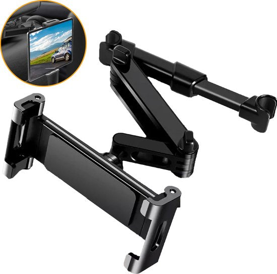 Tablet Houder Auto - Hoofdsteun - 360 Graden Draaibaar - Geschikt voor Tablet, Telefoon en meer