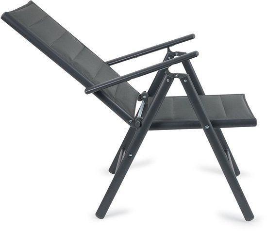 909 OUTDOOR Tuinstoelen met Padding Set/2 - Inklapbaar - Verstelbaar - Aluminium&Polyester- 67x56x106 cm