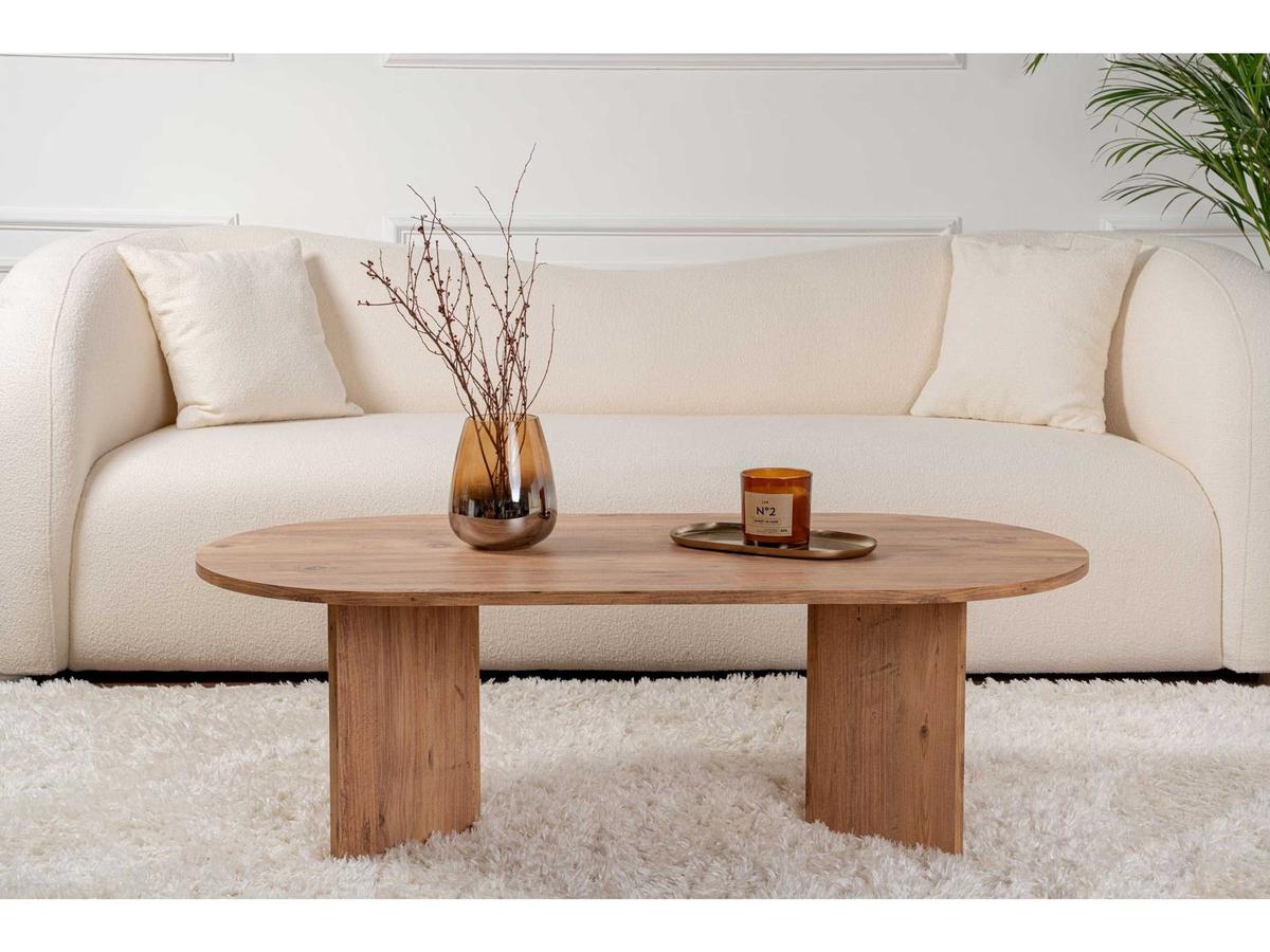 Kalune Design Ovale Salontafel - Sable - 119 x 60 x 40 cm - Atlantic Pine