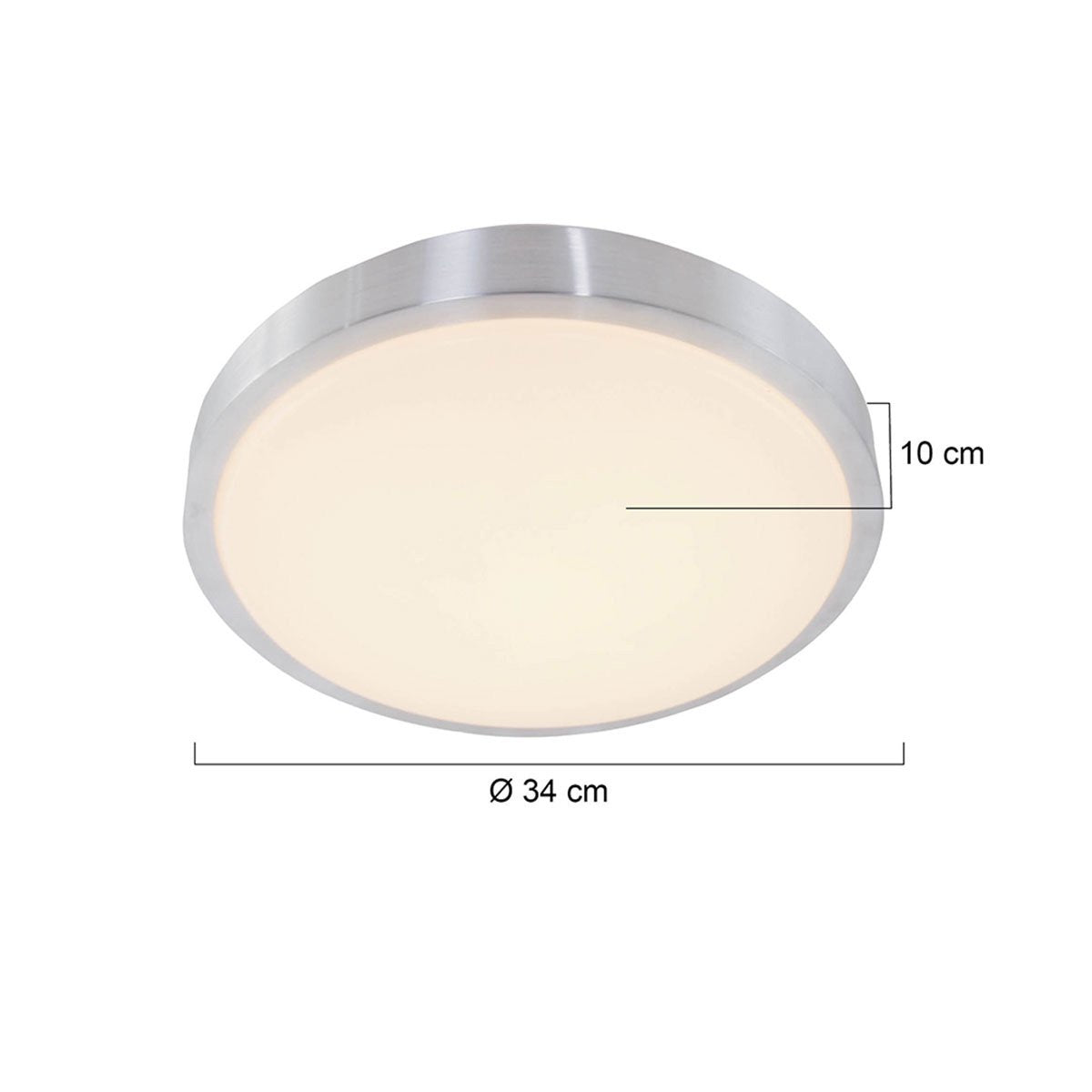 Plafondlamp Galaxy 7831ST Staal, IP44, geschikt voor badkamer, Modern, Mexlite