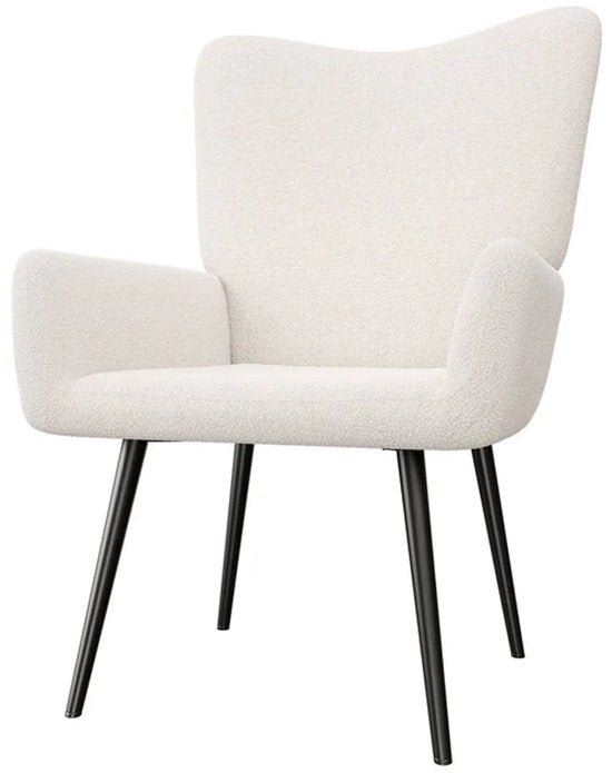 Oorfauteuil / Relaxfauteuil Odense - Beige - Bouclé Stof