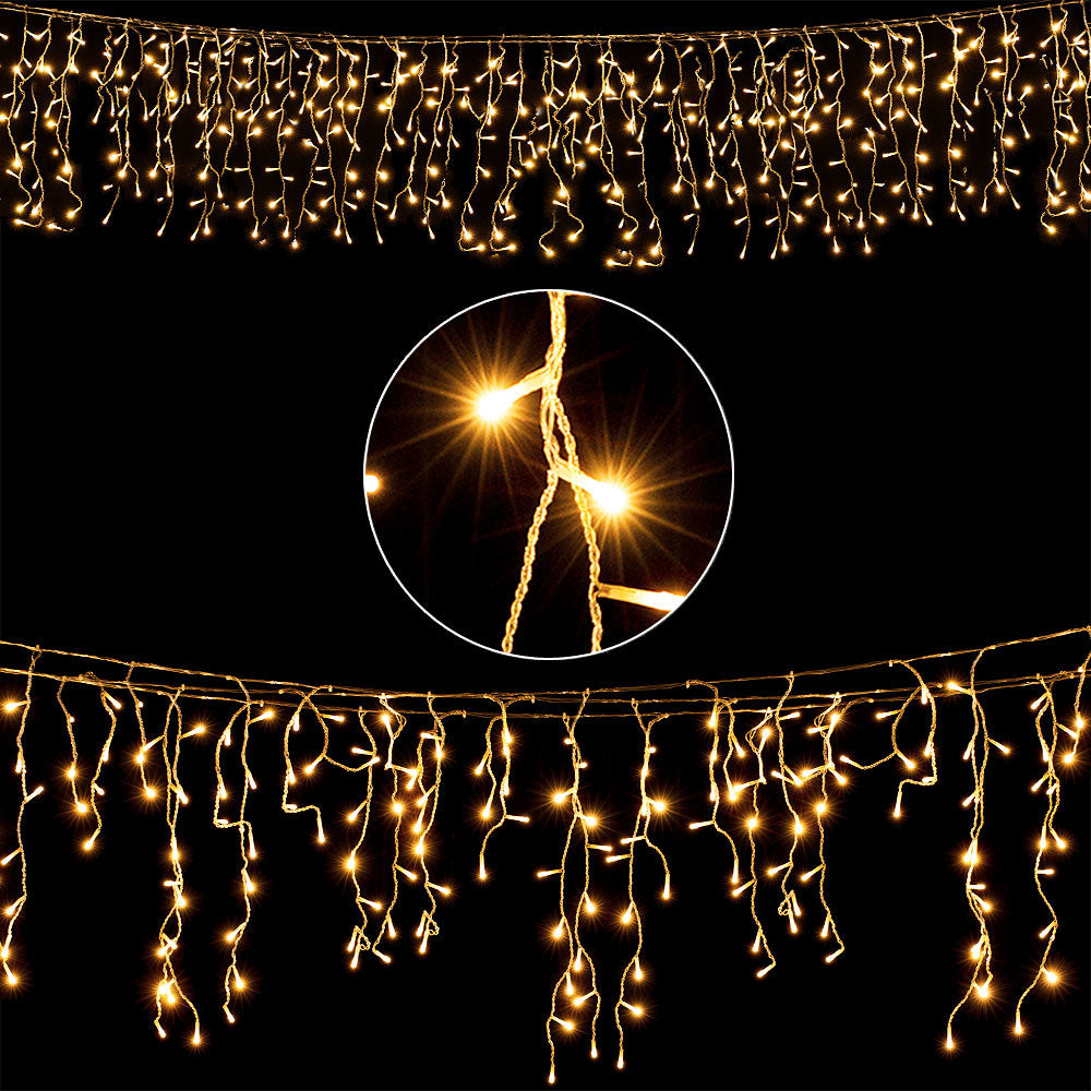 Monzana Lichtgordijn 600 LED´s - 20 m incl. 5 m Kabel - Warmwit