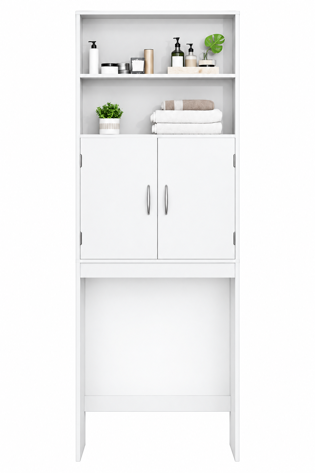 Yaheetech Toiletkast en Wasmachinekast - 195 cm hoog - 72 x 20 cm - Wit