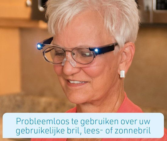Zoom Magix LED | Geïntegreerd LED-licht en 160% vergroting | Polycarbonaat lenzen | Mighty Sight | duurzaam montuur - krasbestendige bril - veilig en comfortabel | Unisex design