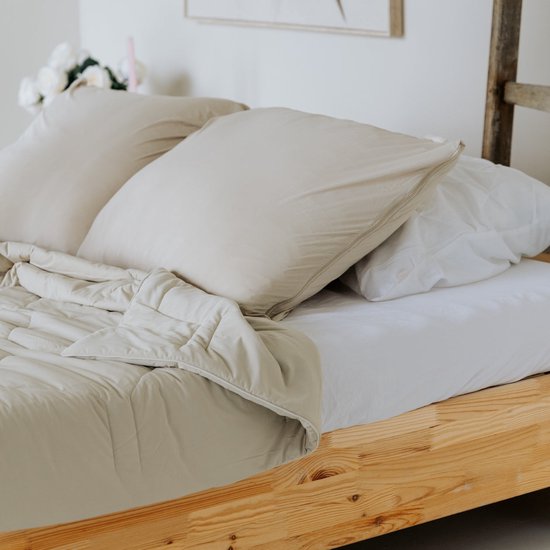 HappyBed Taupe Kussensloop set 2 stuks - 60x70 cm - 100% Microvezel - Ultieme slaapcomfort