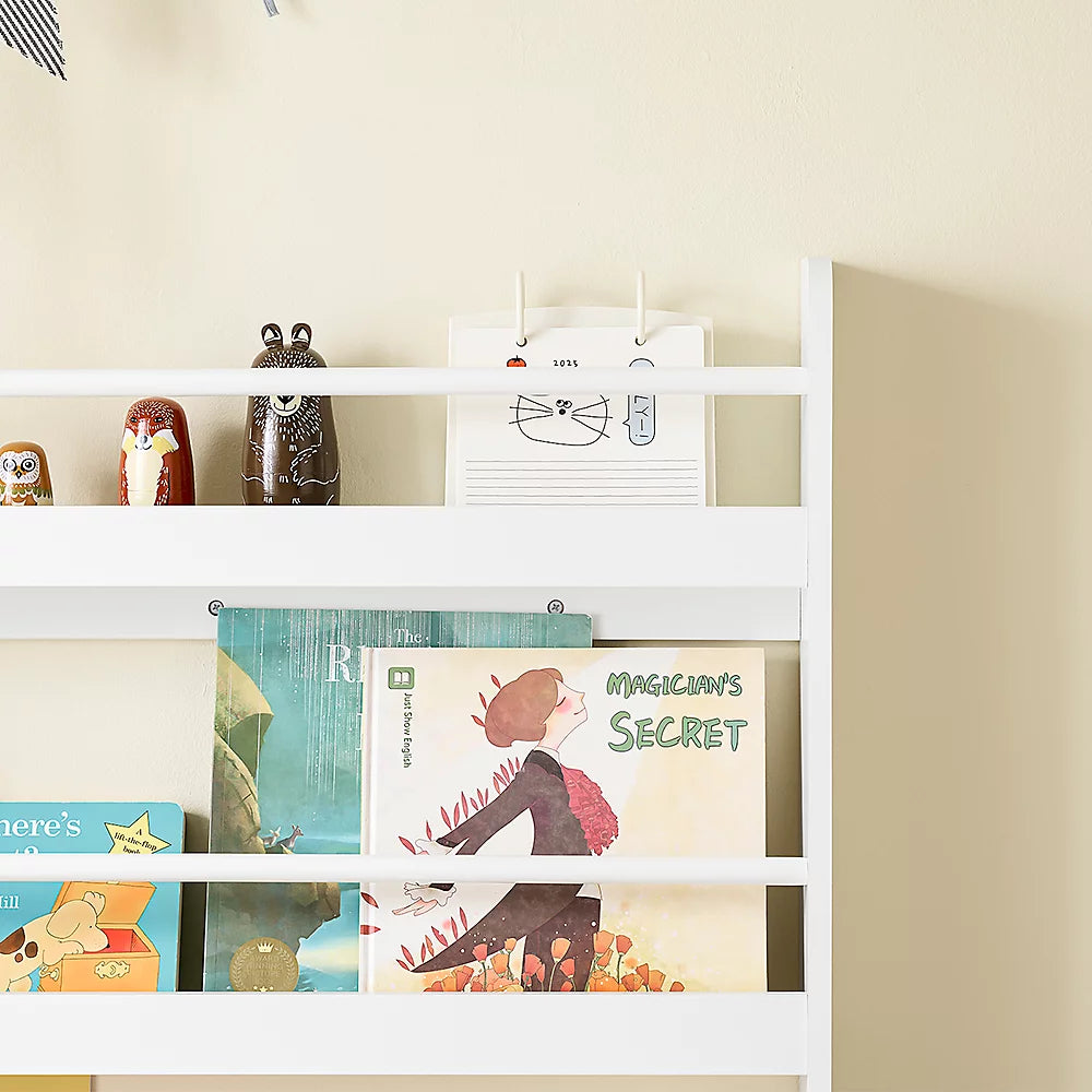 SoBuy Kinderboekenkast - 4 Planken - 80 x 12 x 118 cm - Wit