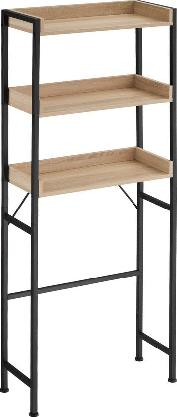 tectake Badkamerrek Seattle 67 x 25 x 165,5 cm Industrieel licht hout, eiken Sonoma - 404864