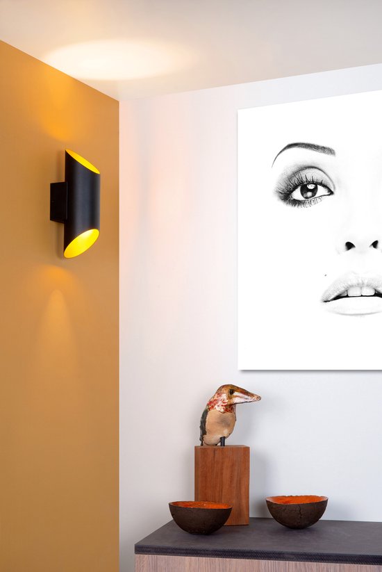 Lucide QUIRIJN - Wandlamp - Ø 10 cm - 1xG9 - Zwart