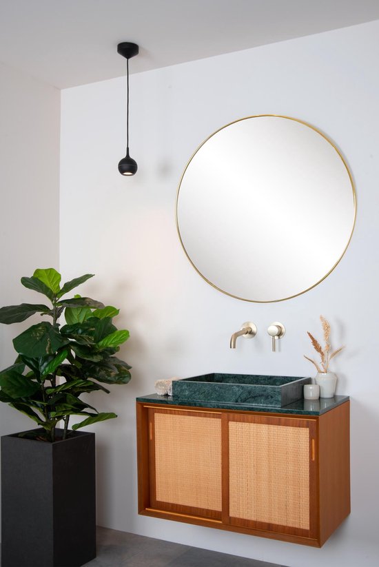 Lucide FAVORI - Hanglamp Badkamer - 1xGU10 - IP44 - Zwart