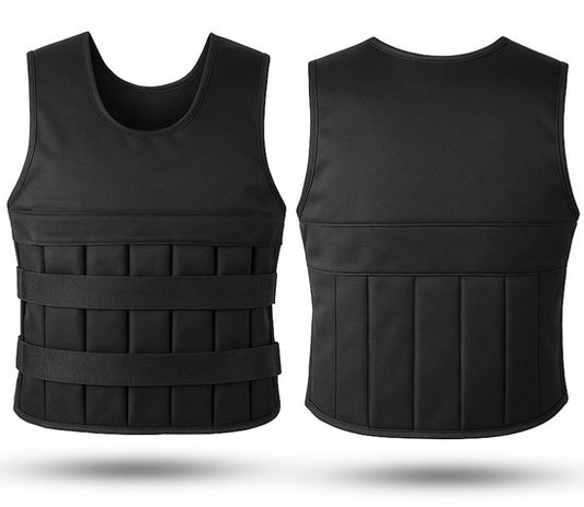 Fitby Verstelbaar Gewichtsvest 10KG - Weighted Vest - Gewichtsvesten - Gewichten - Krachtraining & Crossfit - Cardio - Geschikt vanaf maat L - Zwart