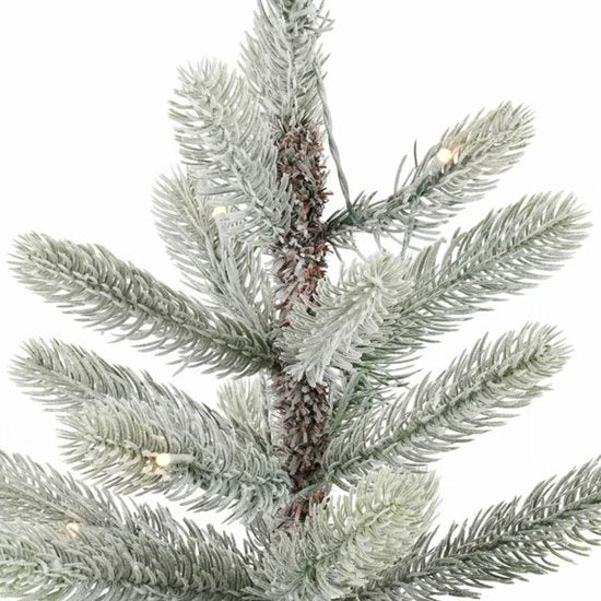 Black Box Trees Nagoya Kunstkerstboom met Verlichting H120 x Ø60 cm - Kerstboom met Besneeuwde Takken - Kunstboom met 212 PE Dennentakjes - Slank Model Ø60 cm - Groen