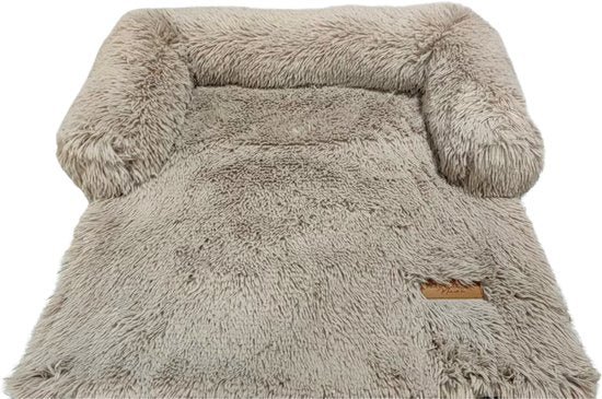 By Cee Cee Origineel Hondendeken Bank – Hondenkleed Bank - Hondenmand - Premium - Volledig Afritsbaar - Mokka Taupe - 75x90 - Maat S