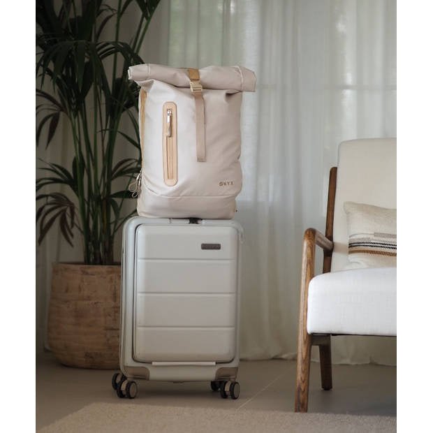 ONYX Rolltop Rugzak 25 tot 40L - Met Laptopvak - Verstelbare Rugtas - Reistas - Waterbestendig en Duurzaam - Sand