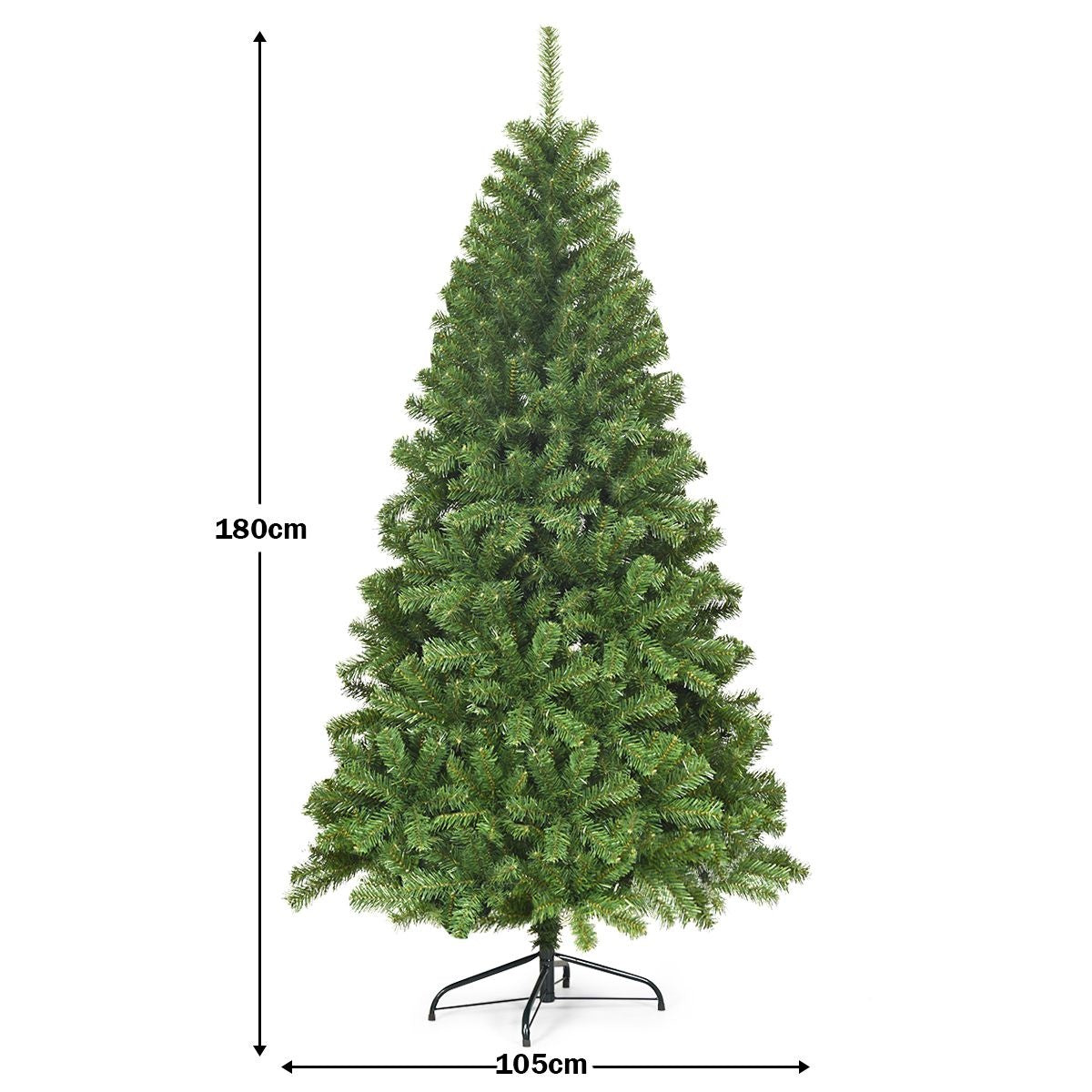 Coast Kunstkerstboom Groen – 105 x 180 cm – 928 Takpunten met Metalen Standaard