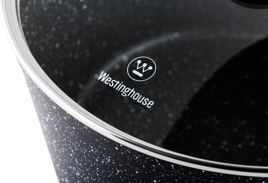Westinghouse Braadpan – Ø 24 cm – Inductie – PFOA-vrij – Inclusief Deksel – Black Marble