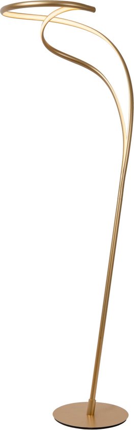 Lucide SARDANA - Vloerlamp - Ø 44 cm - LED Dimb. - 1x28W 2700K - Mat Goud / Messing