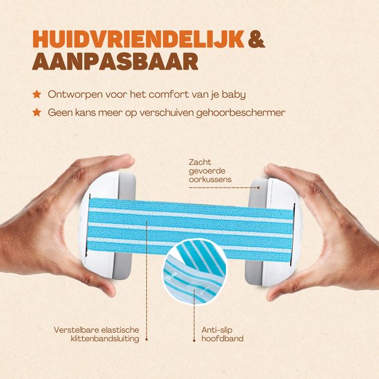 Vulpes Goods® BabyCare Gehoorbescherming – Baby & Peuter Oorkappen – 25 dB – Incl. 3 Hoofdbanden & Tas