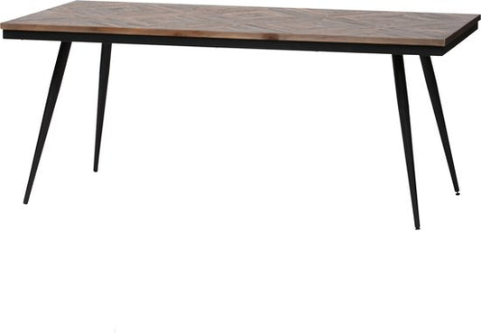 BePureHome Rhombic Eettafel - Hout/Metaal - Naturel - 76 x 180 x 90 cm