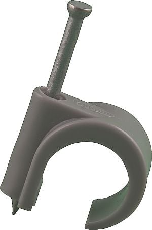 RONDE KABELCLIP, GRIJS, 8mm (100st/doos) (CFCR8G)