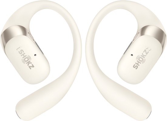Shokz OpenFit 2 Open-ear Sporthoofdtelefoon – Draadloze Oordopjes – Beige