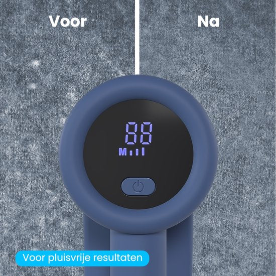 Auronic Elektrische Pluizenverwijderaar Pro - Pluizentondeuse - Accuduur 120 minuten - Oplaadbaar - LED display - Ontpluizer - Blauw