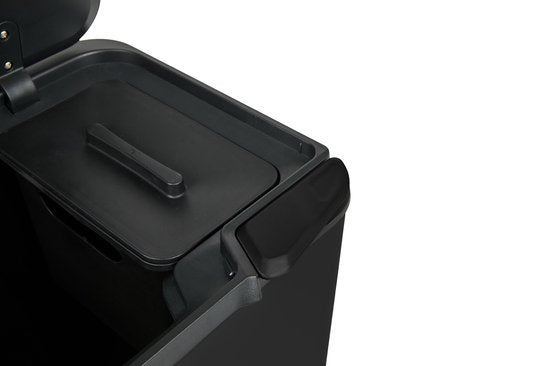 Umuzi Cleaning Push bin Prullenbak - 36 liter - Mat Zwart - 48 x 38 x 54,5 cm