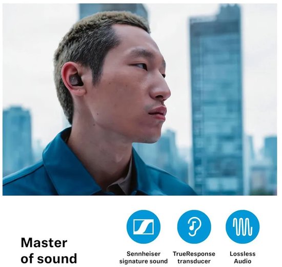 Sennheiser Momentum True Wireless 4 - Draadloze oordopjes met Noise Cancelling - 30u batterij - Snelladen - 6 Microfoons - Graphite