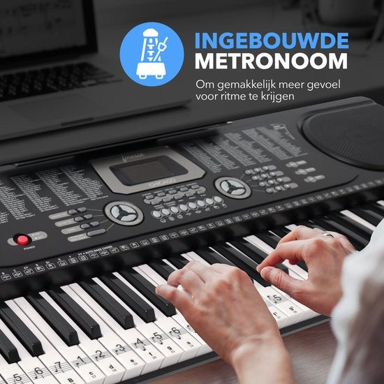 Finesse Keyboard Piano met Standaard - 61 Keys - New Orleans Model