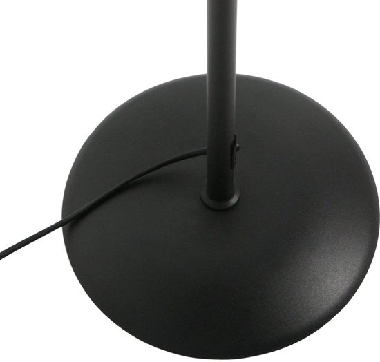 Vloerlamp Bollique 4611ZW van Steinhauer - Stijlvol zwart metaal met 3 smoke glazen bollen, hoogte 173 cm, ronde voet 40 cm, perfect voor binnengebruik