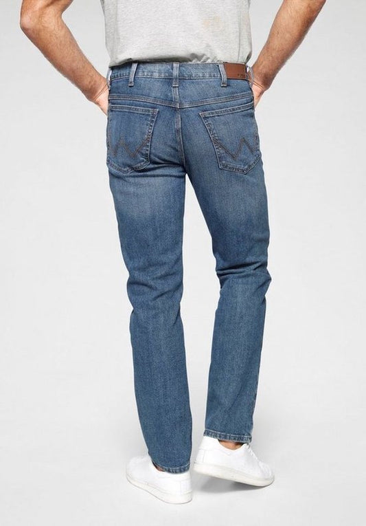Wrangler - Mid Stone Regular Jeans - Heren - 98% katoen - 2% elastaan - Maat W32 X L30
